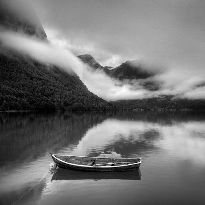 black and white landscape photography