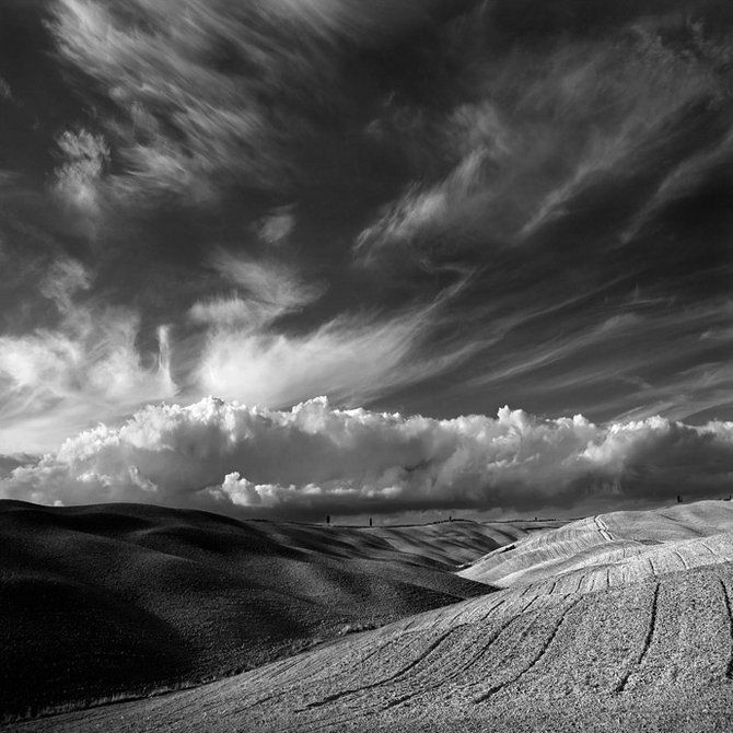 black and white landscape photography