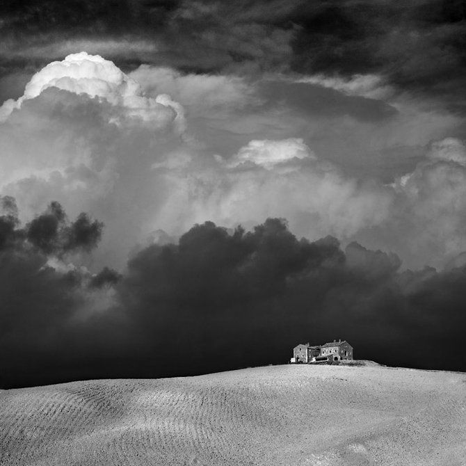 black and white landscape photography