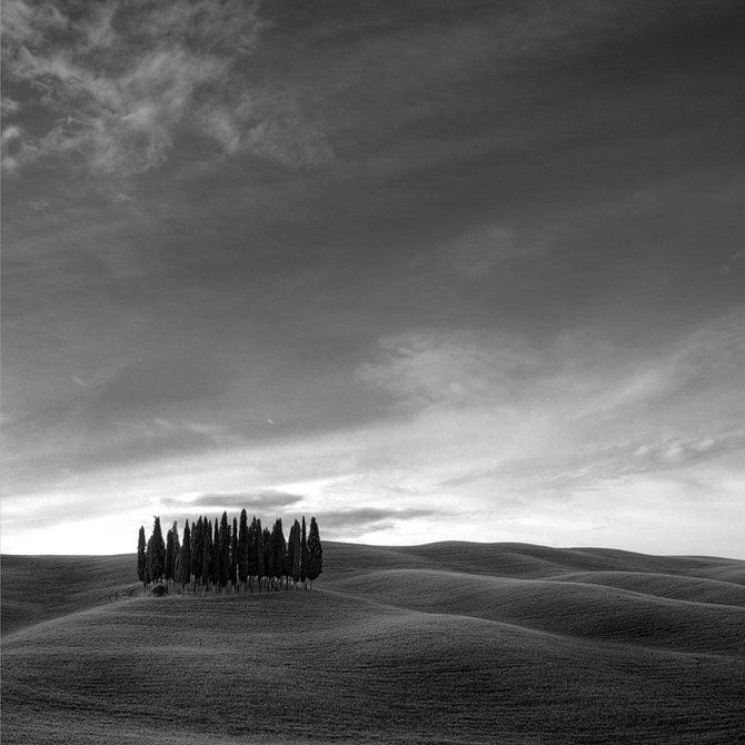 black and white landscape photography