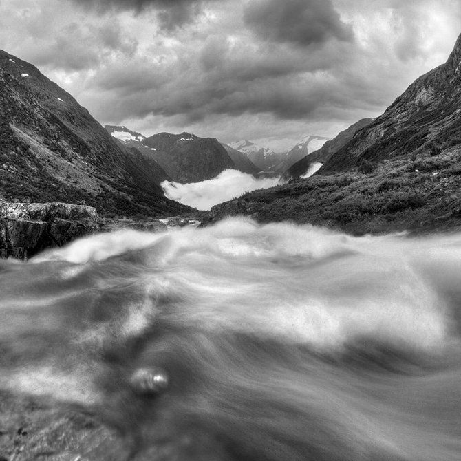 black and white landscape photography