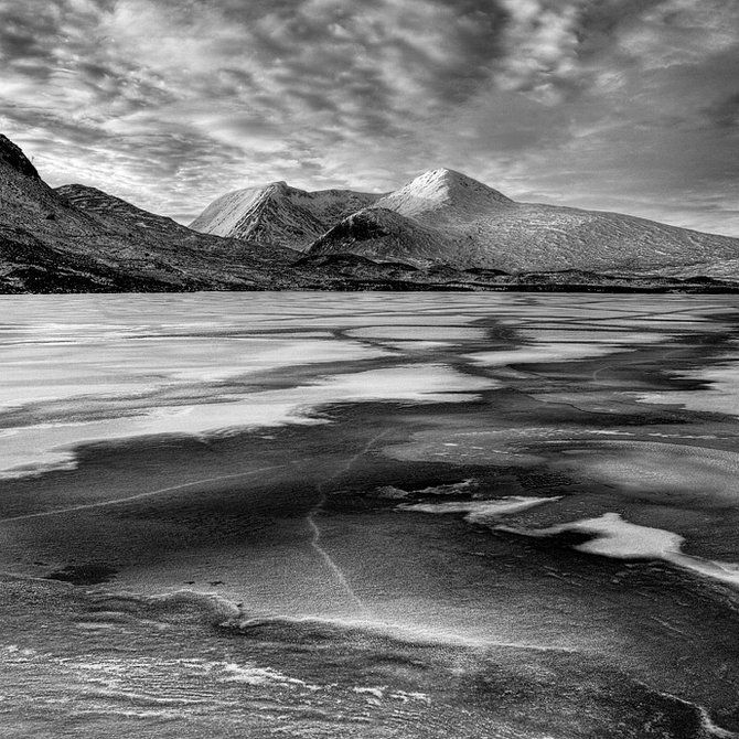 black and white landscape photography