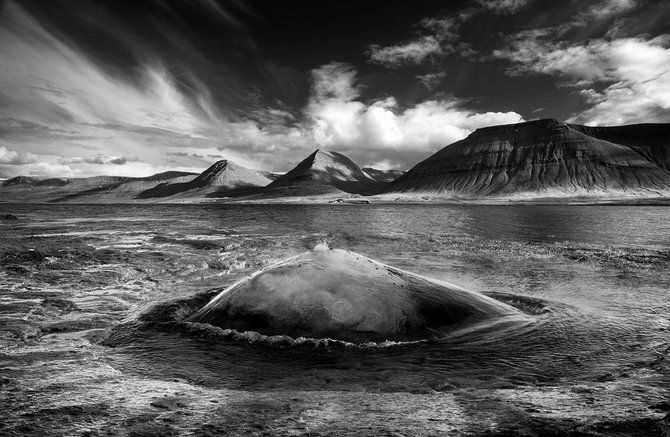 black and white landscape photography