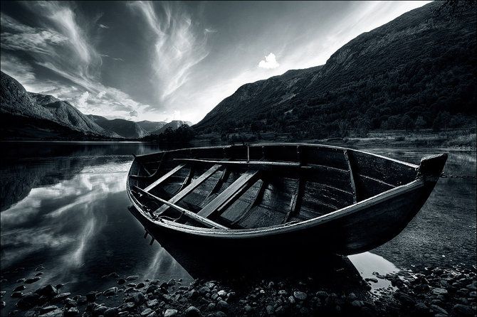 black and white landscape photography