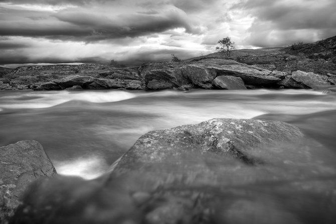 black and white landscape photography