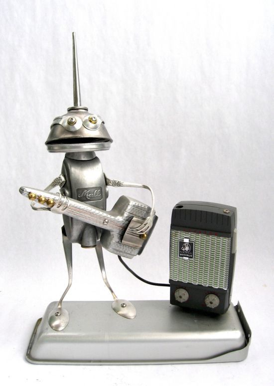 Robot orphan sculptures by Brian Marshall