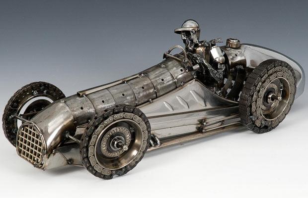 sculpture from auto parts