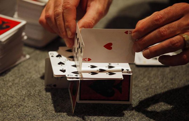 House of cards record, model of the Venetian Casino in Macau, China, by Bryan Berg