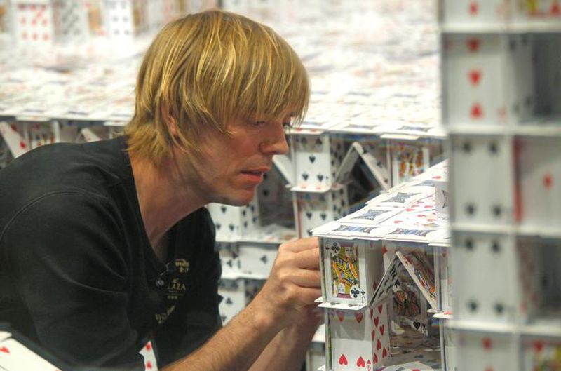 House of cards record, model of the Venetian Casino in Macau, China, by Bryan Berg