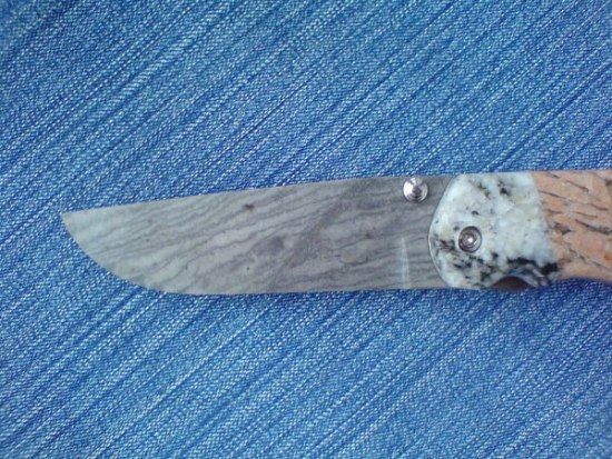 folding knife from stone