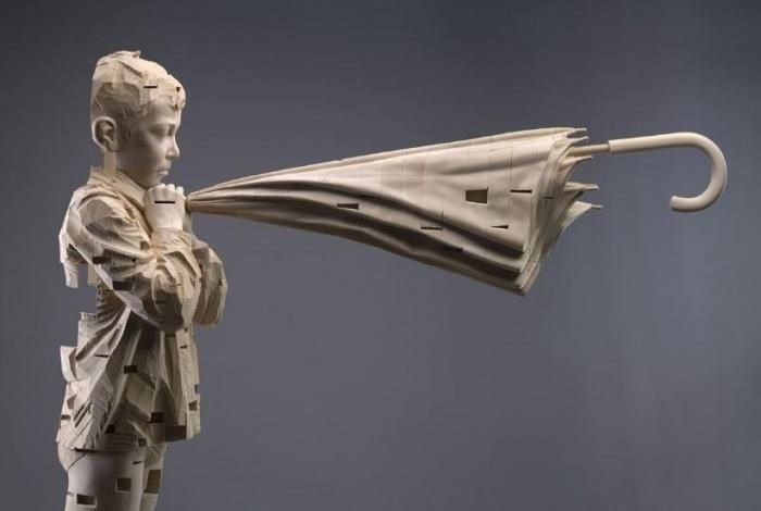 Wood Sculptures by Gehard Demetz