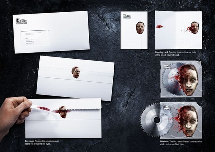 Bloodthirsty corporate stationery design by Jacques Pense