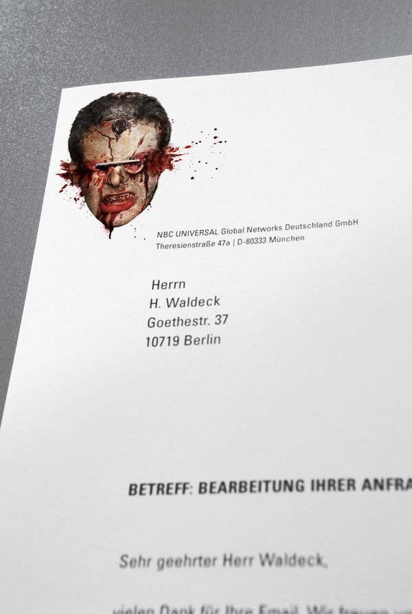 Bloodthirsty corporate stationery design by Jacques Pense