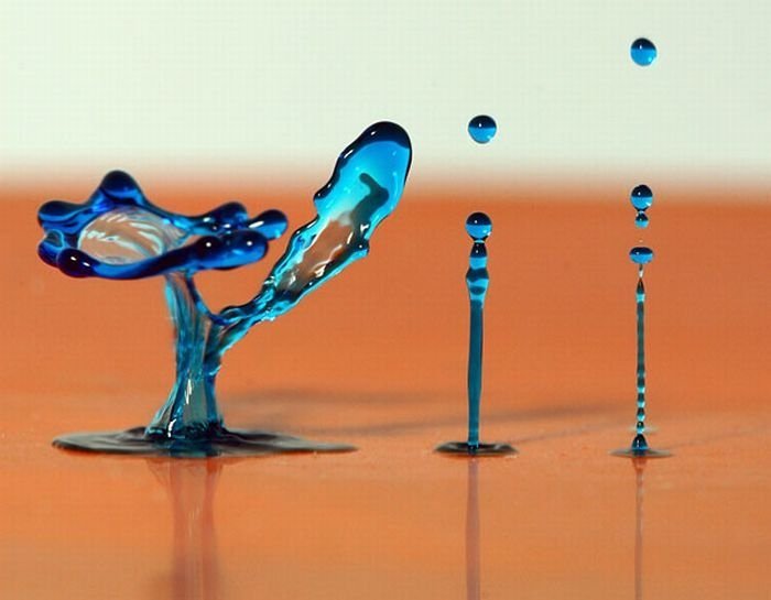 colorful high-speed water figures