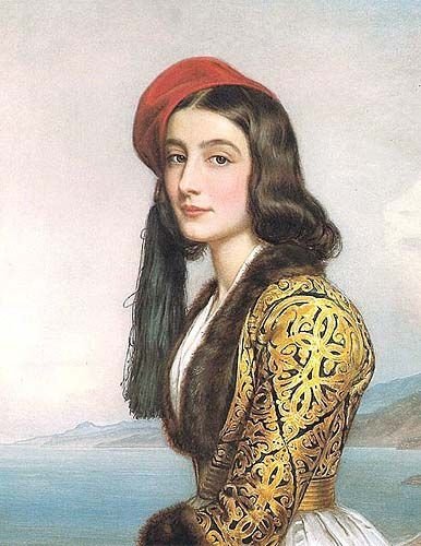 girl painting from 19th century