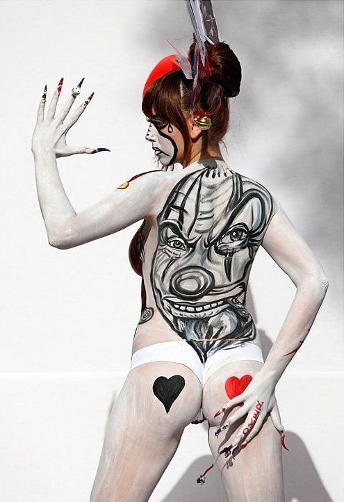 body art girl painting