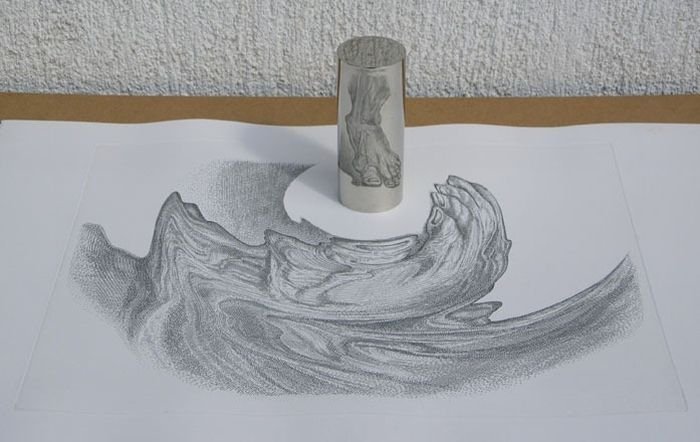 Anamorphic art, by István Orosz