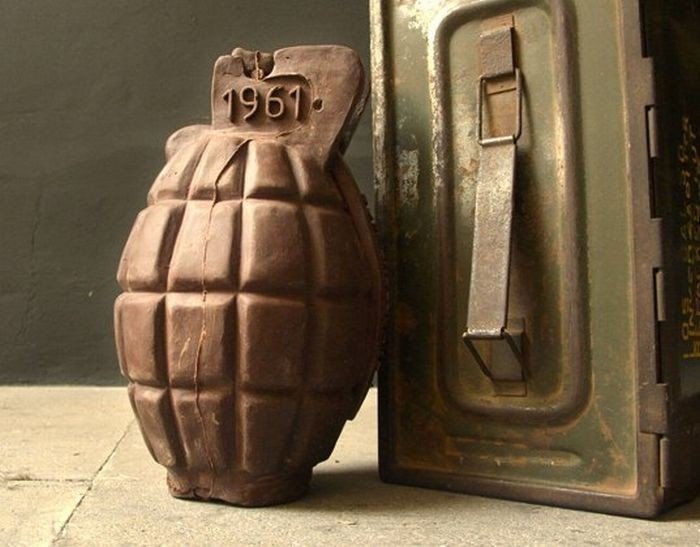 military chocolate food art