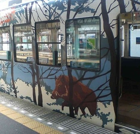 street art graffiti on trains