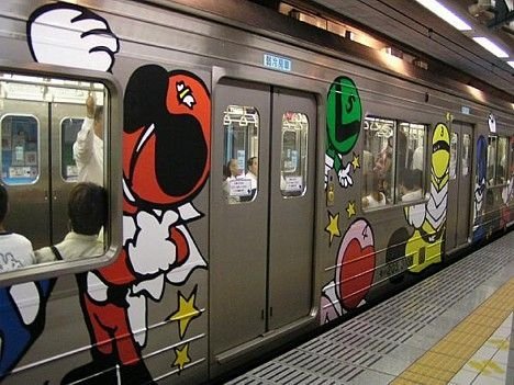 street art graffiti on trains