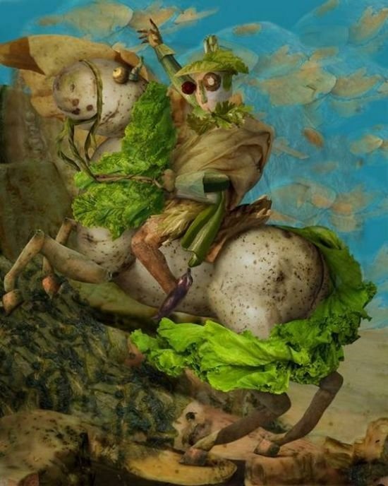 famous paintings made of vegetables