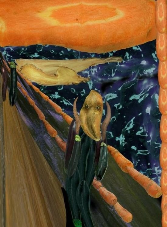 famous paintings made of vegetables