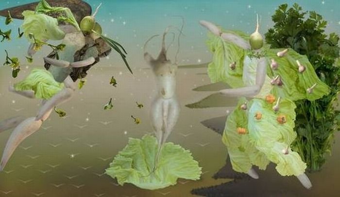 famous paintings made of vegetables