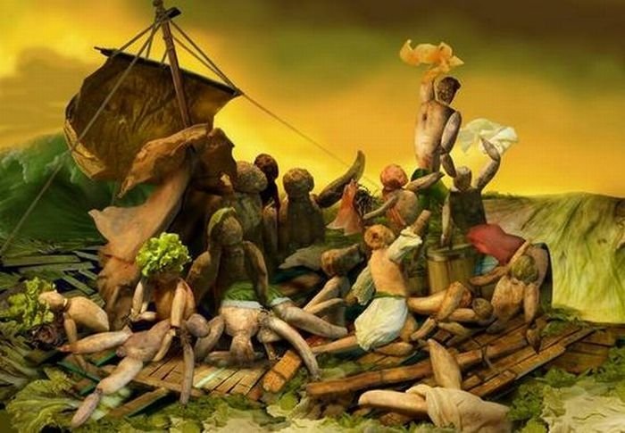 famous paintings made of vegetables