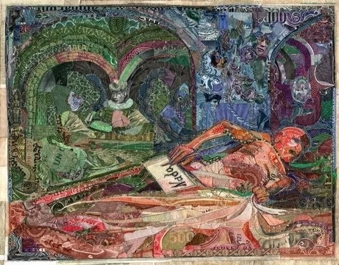 pictures made out of bills