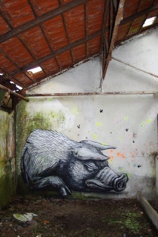 animal street art graffiti