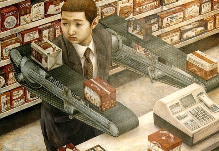 Surrealistic paintings by Tetsuya Ishida