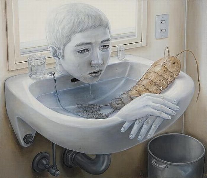 Surrealistic paintings by Tetsuya Ishida