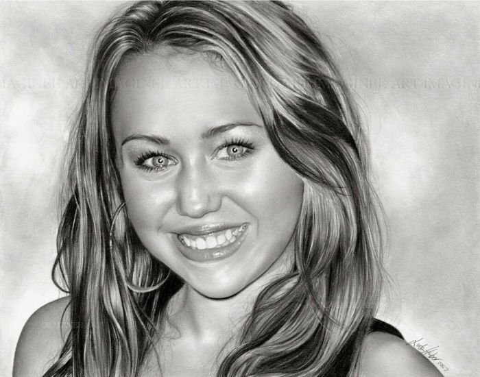 pencil drawing female portrait