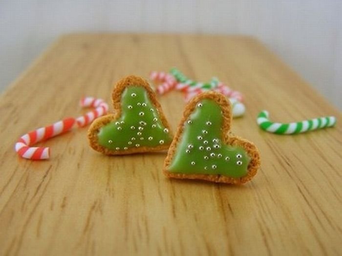 food shaped pendant and earrings