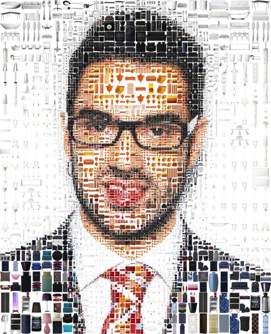 photographic mosaic portrait