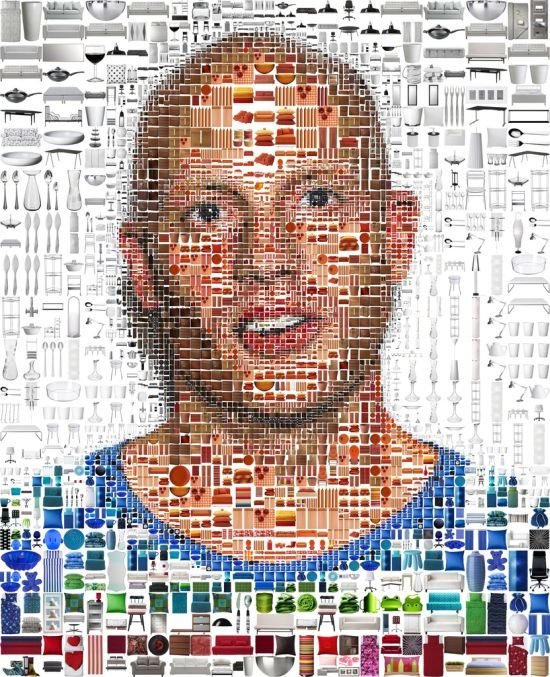 photographic mosaic portrait