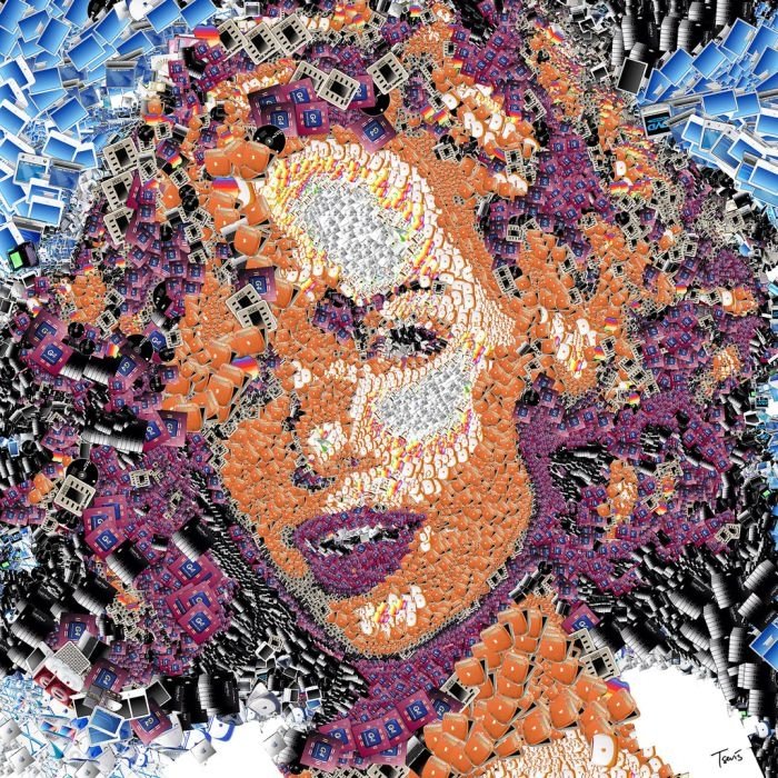 photographic mosaic portrait