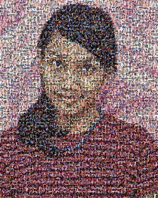 photographic mosaic portrait