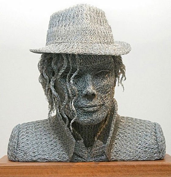 Chicken wire art by Ivan Lovatt