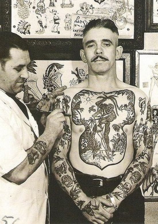 History: creative tattoo of the past