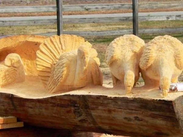 Wood carving art by Randall D. Boni