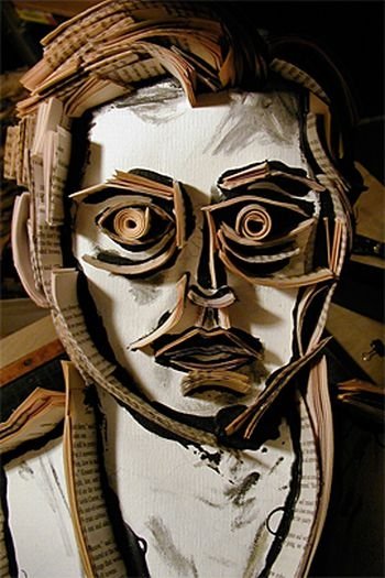 Newspaper sculpture by Nick Georgiou