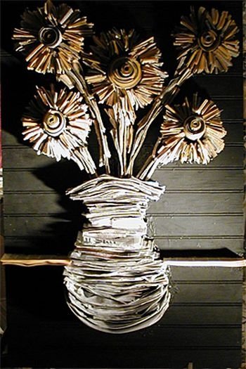 Newspaper sculpture by Nick Georgiou