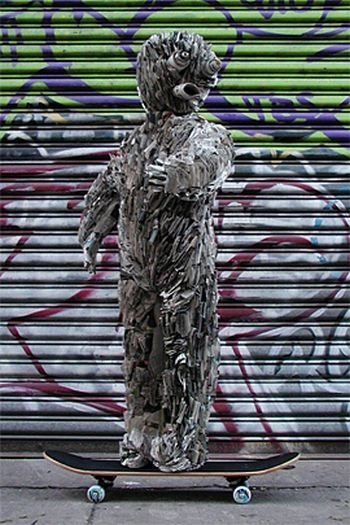 Newspaper sculpture by Nick Georgiou