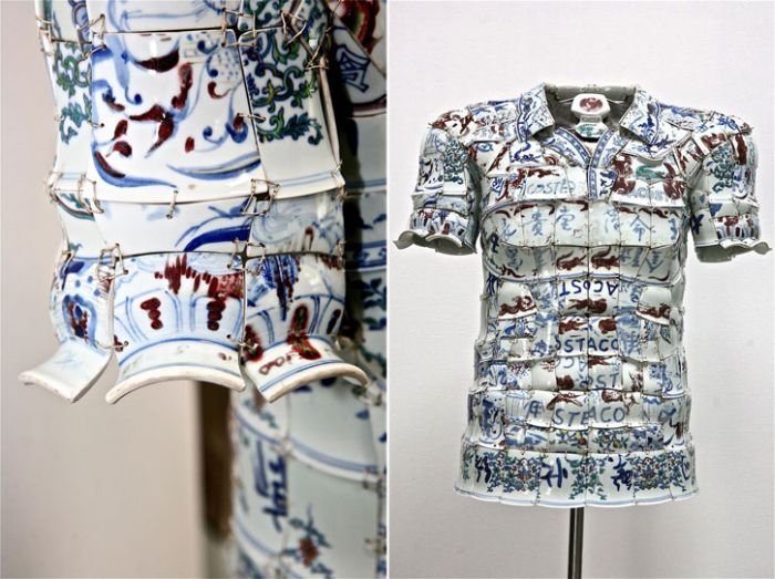 Porcelain clothes by Li Xiaofeng