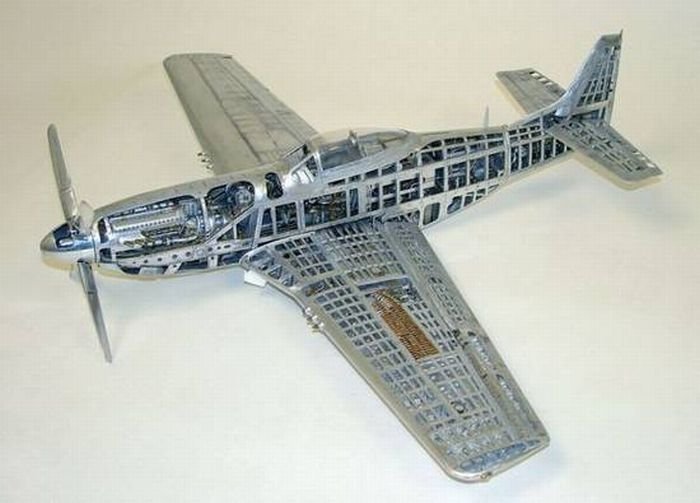 Aluminum airplane model by Young C. Park