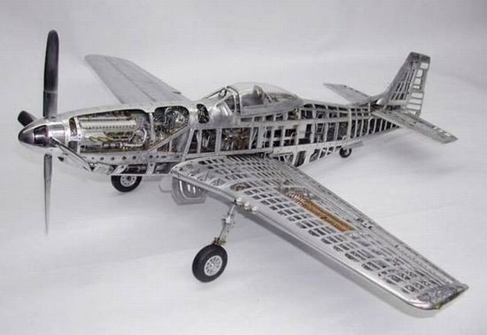 Aluminum airplane model by Young C. Park