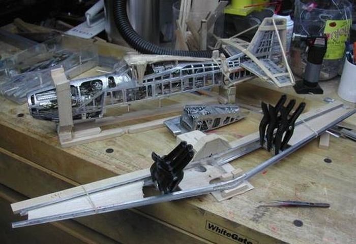 Aluminum airplane model by Young C. Park