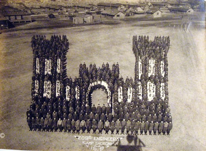 pictures formed by thousands of soldiers