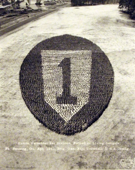 pictures formed by thousands of soldiers